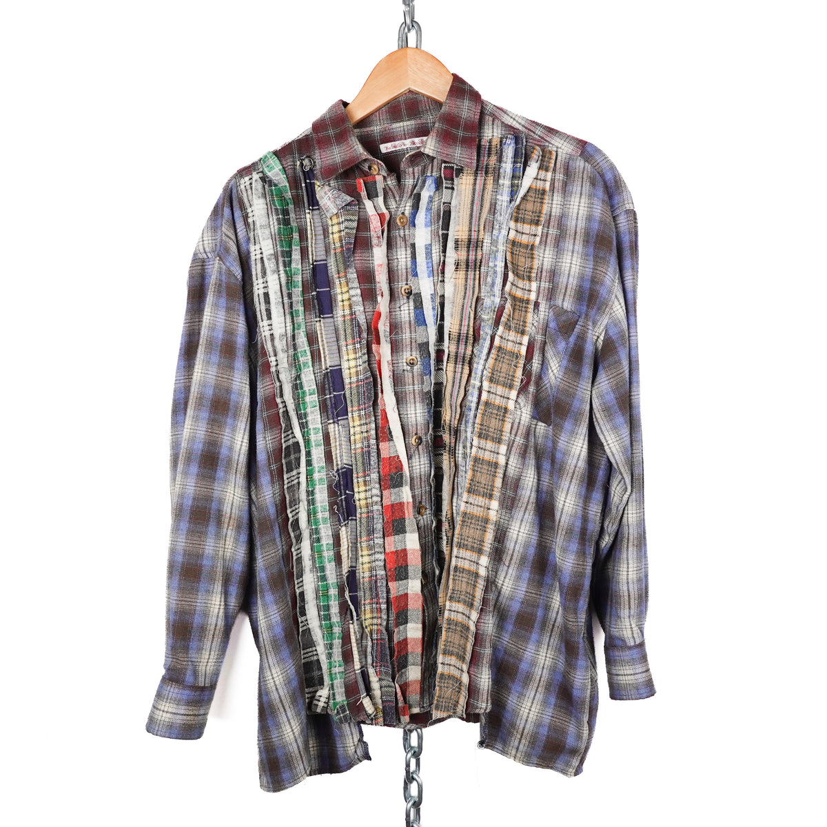 Needles Rebuild Ribbon Flannel - Size XL