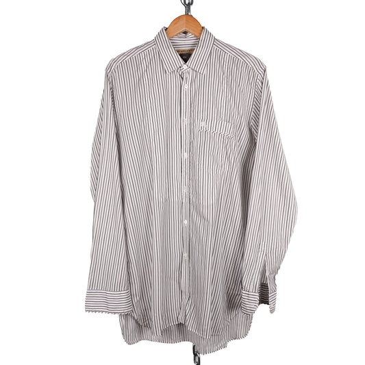 Burberry Pinstripe Button Up Shirt - Size L