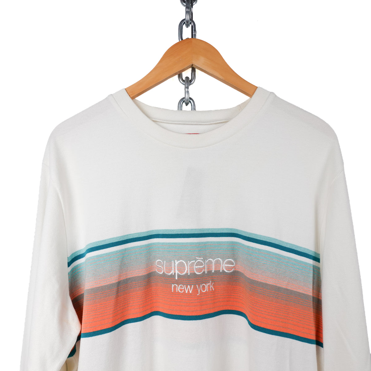 SS18 Supreme Shadow Stripe LS Shirt - Size L