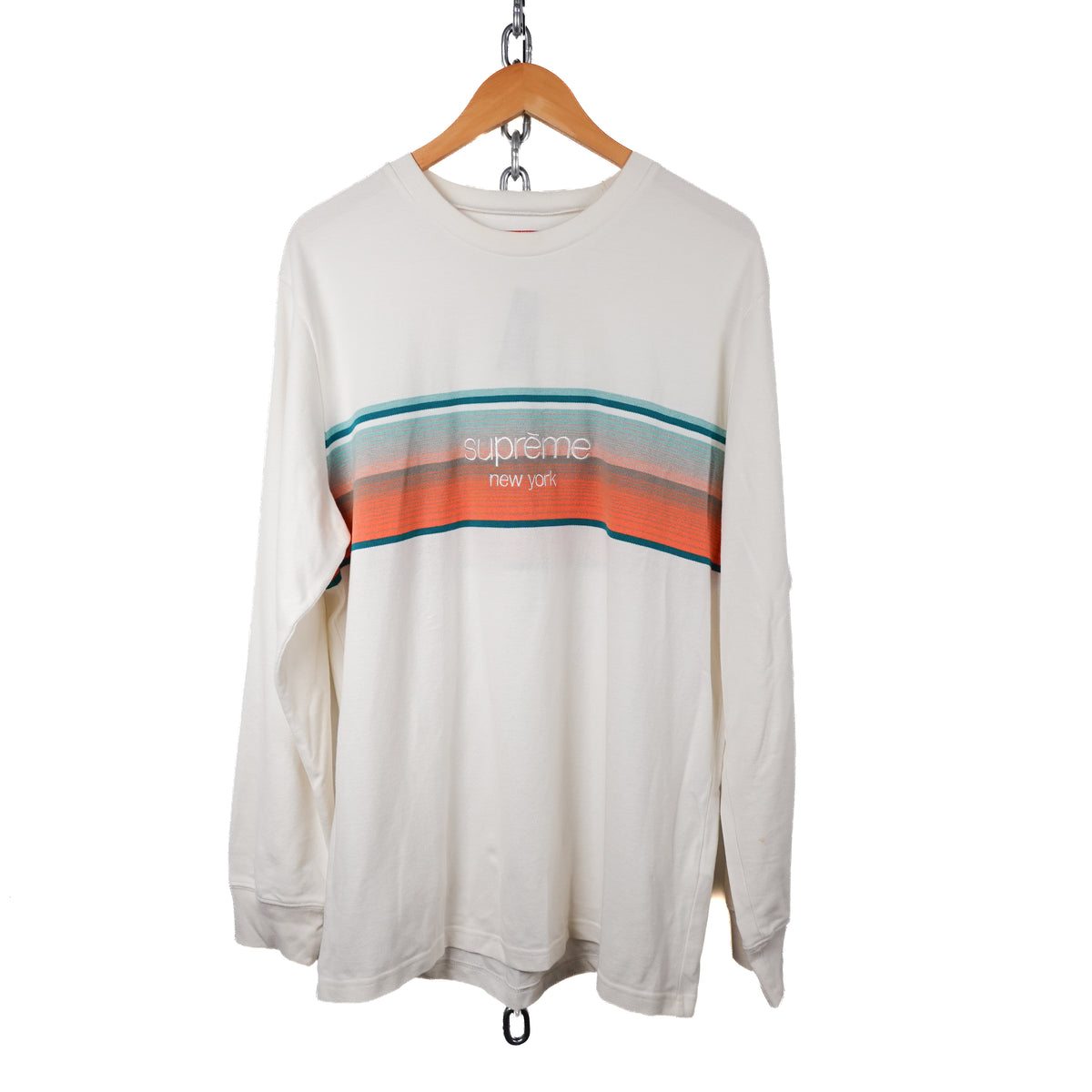 SS18 Supreme Shadow Stripe LS Shirt - Size L