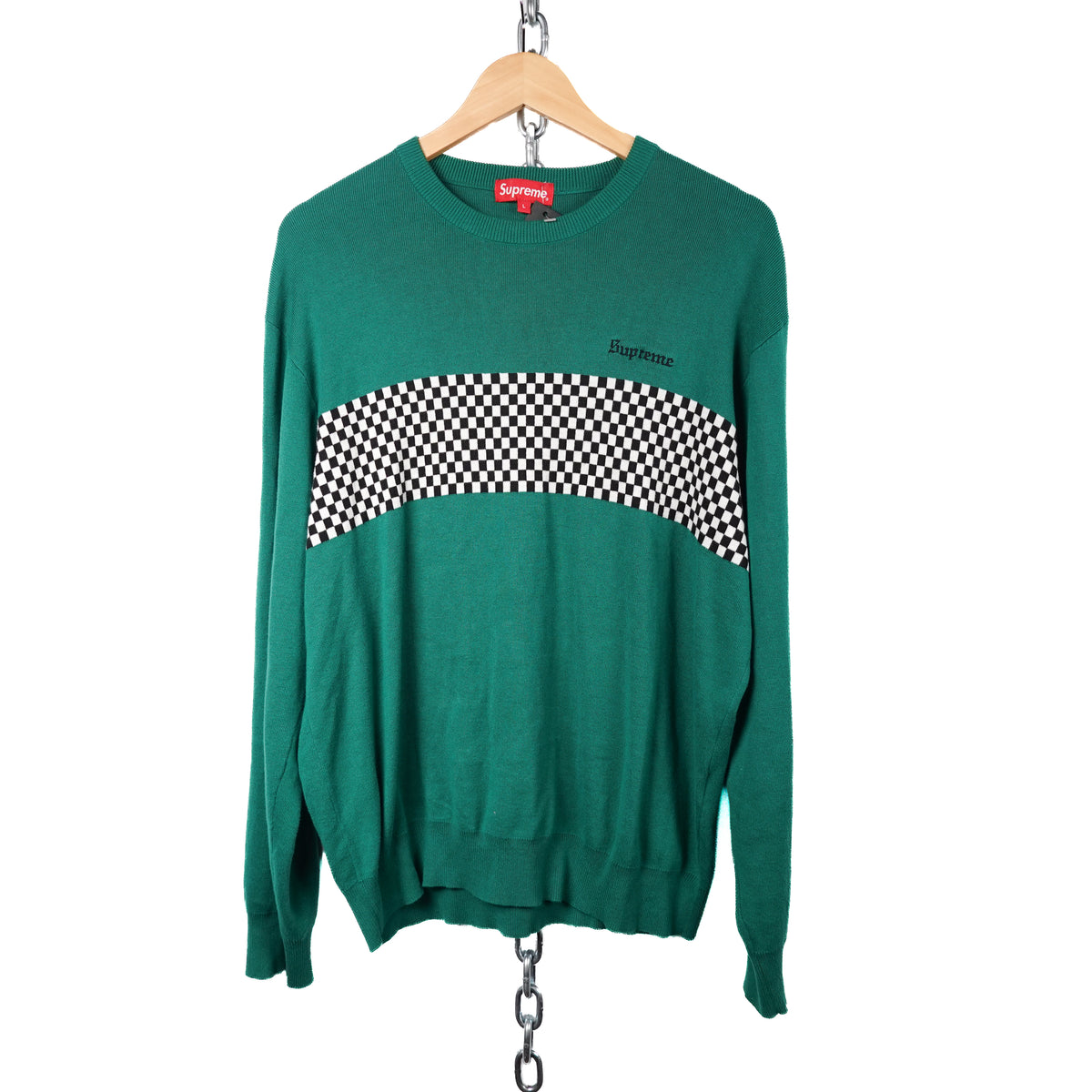 SS18 Supreme Checkered Panel Knit - Size L