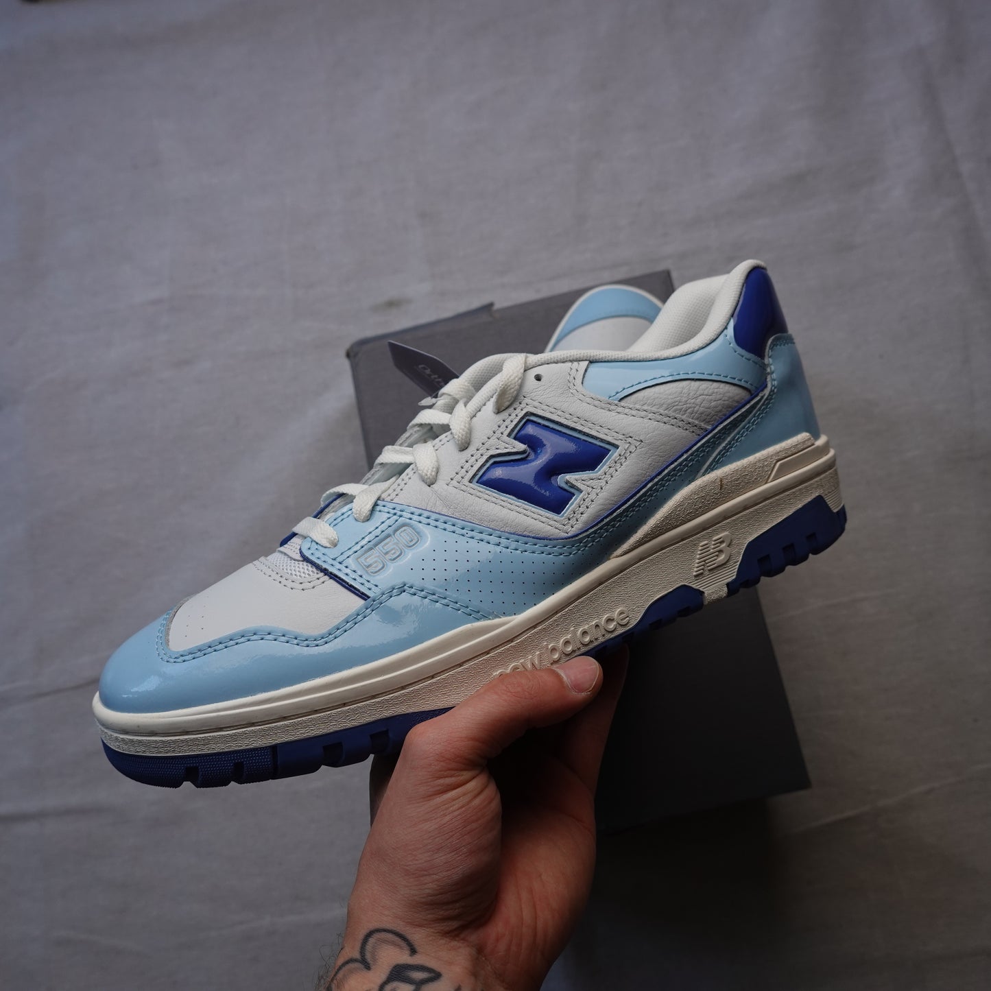 NB 550 Chrome Blue Patent - Size 11.5
