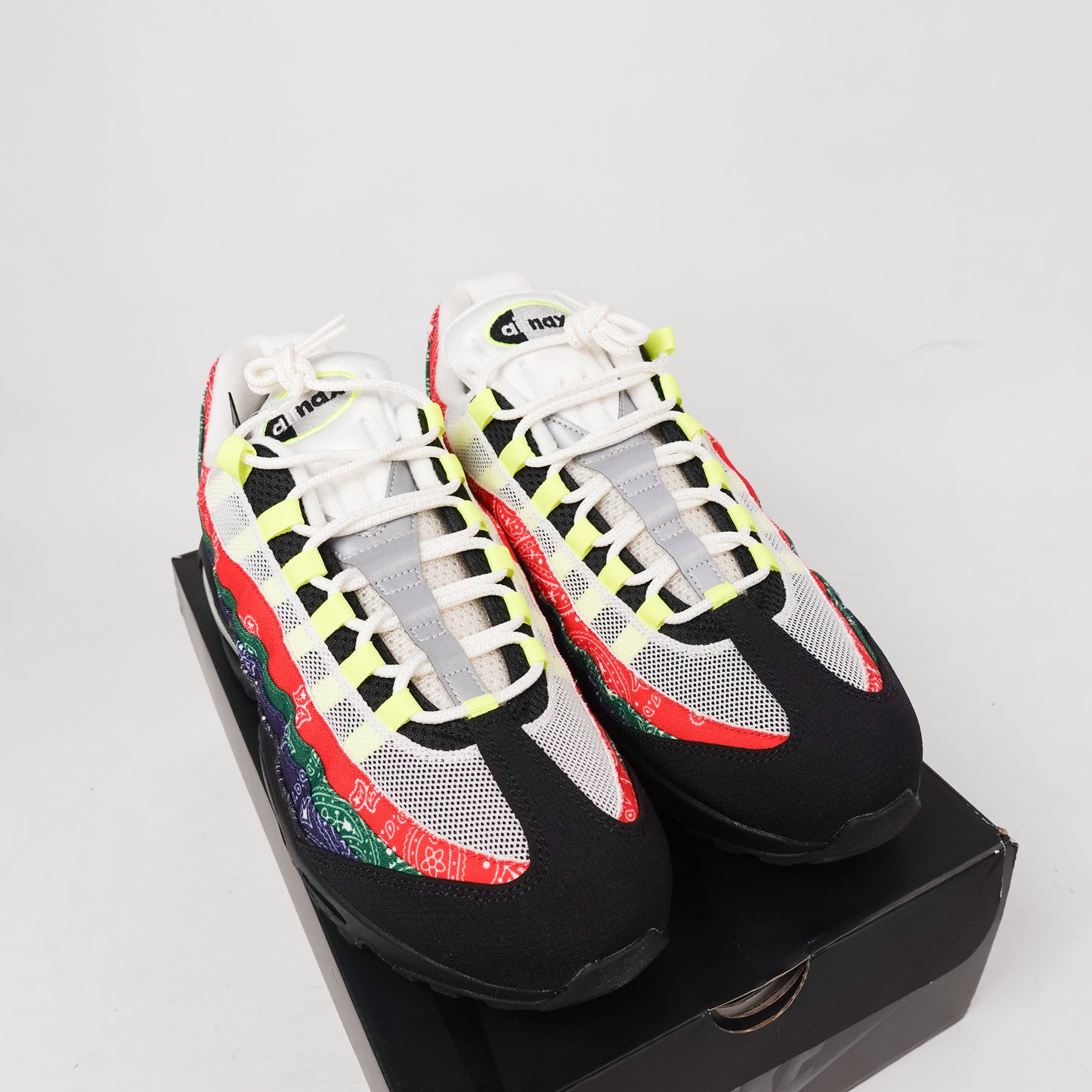 Nike Air Max 95 OG Big Bubble Neon Paisley Bandana - Size 13
