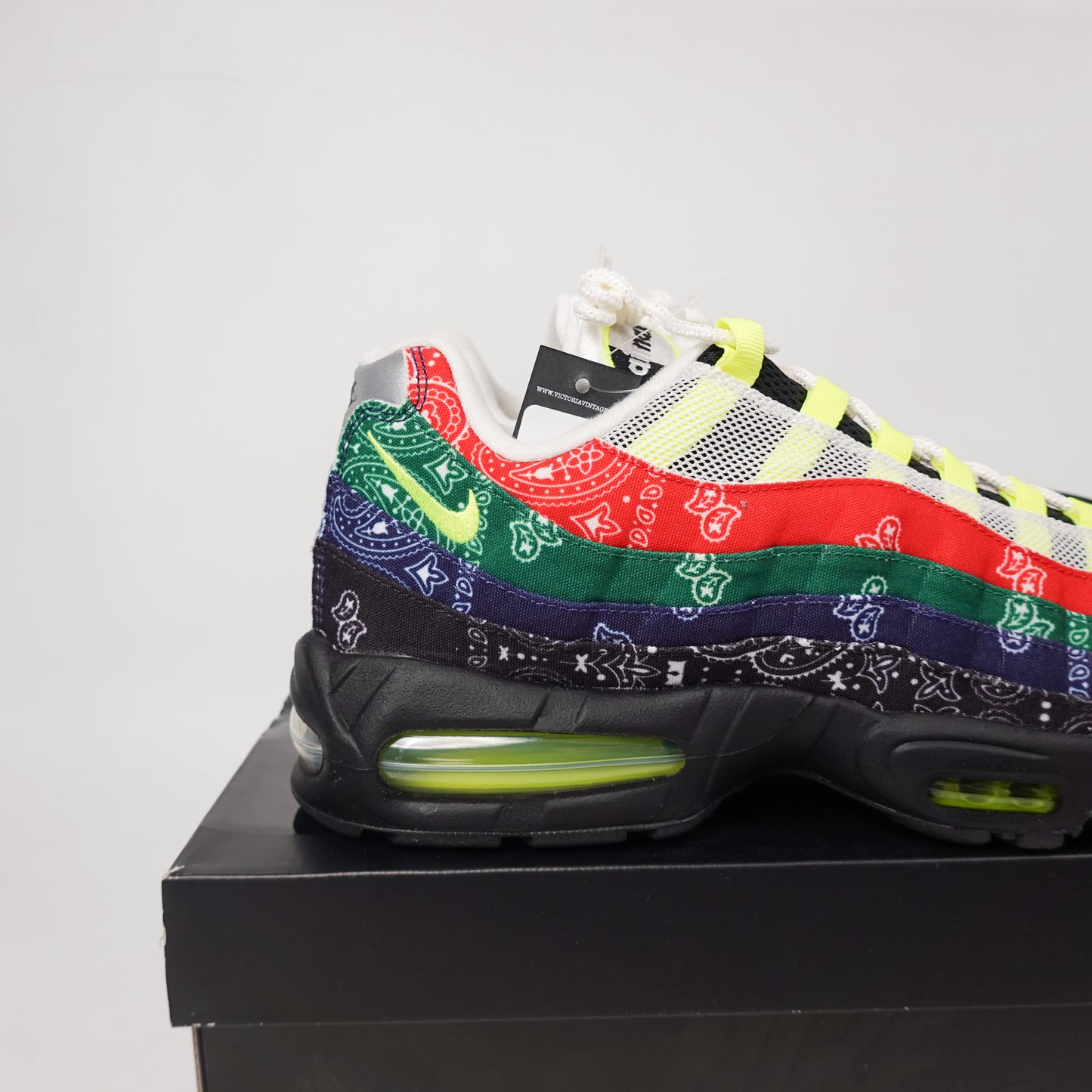 Nike Air Max 95 OG Big Bubble Neon Paisley Bandana - Size 13