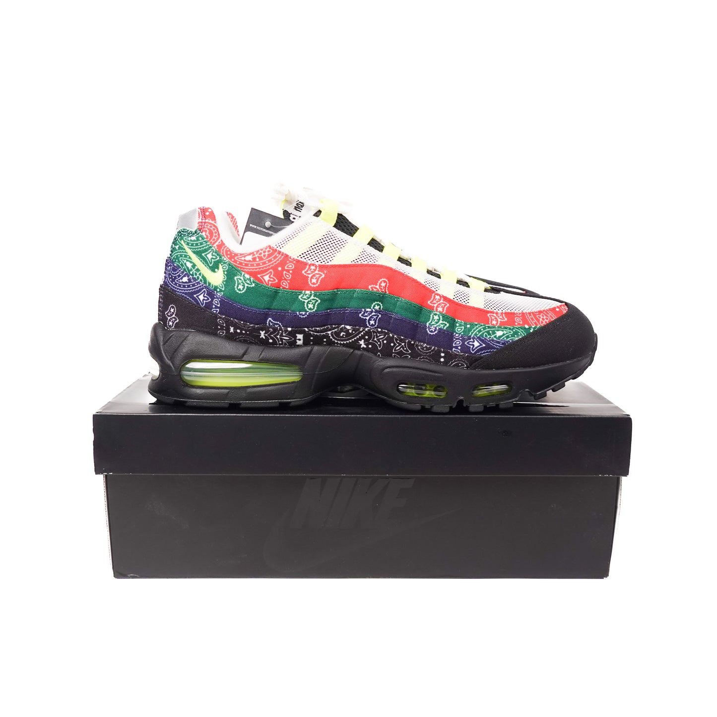 Nike Air Max 95 OG Big Bubble Neon Paisley Bandana - Size 13
