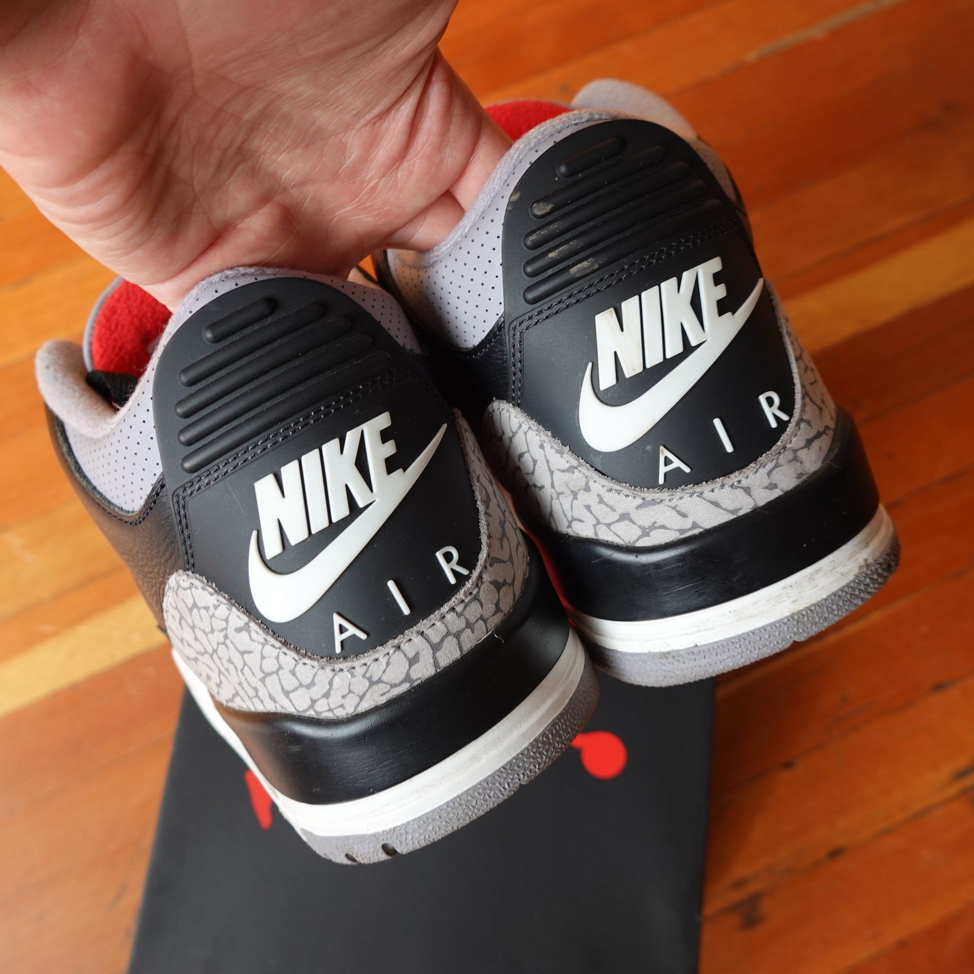 Nike Jordan 3 Black Cement - Size 12 Back Photo