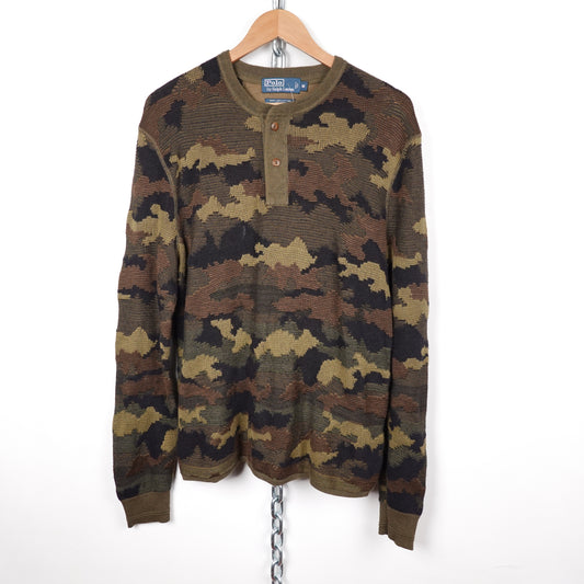 Polo RL Henley Camo Knit - Size M