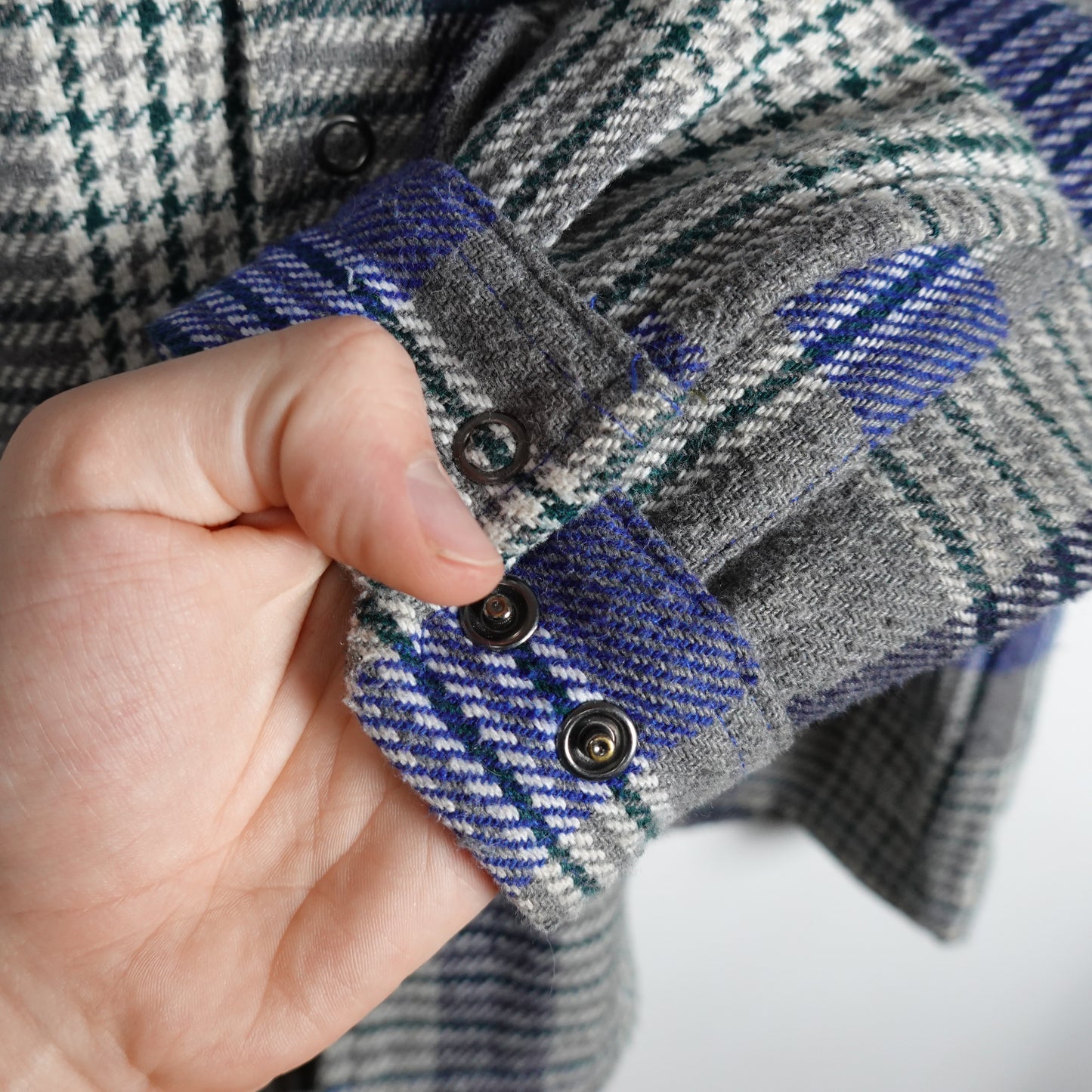 Pleasures Forces Plaid Overshirt Grey - Size L