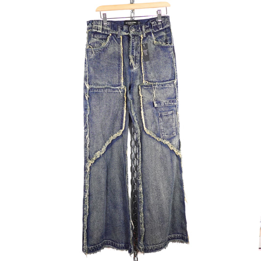 No Faith Studios Distressed Wave Denim - Size 30