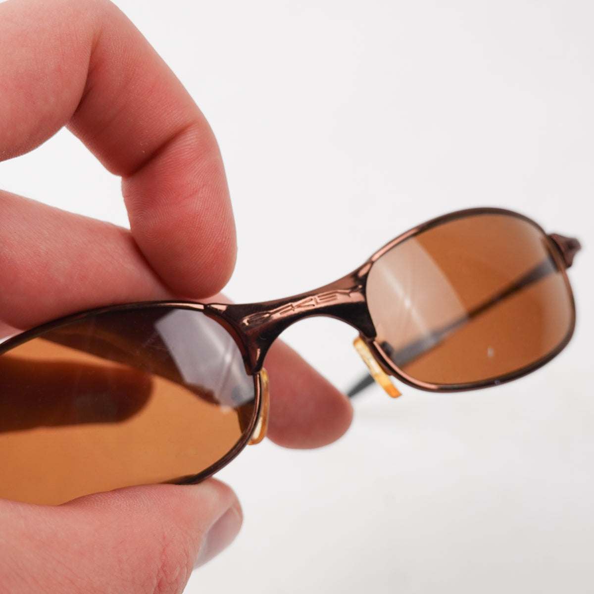 Vintage Oakley A Wire Brown Sunglasses