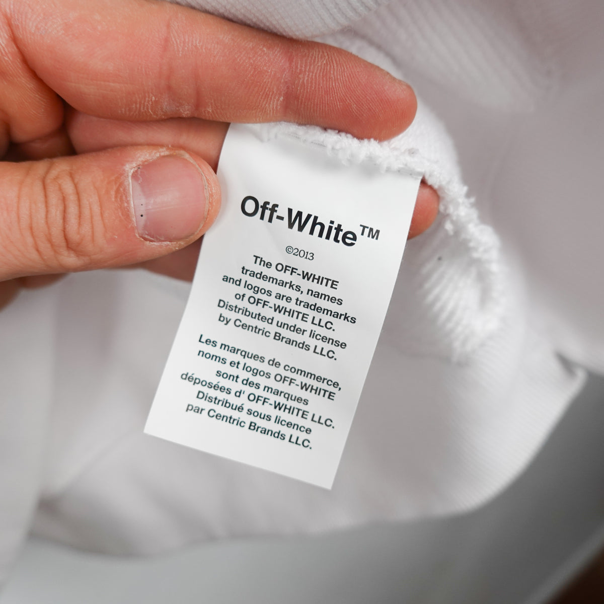 Off White Logo Hoodie - Size L
