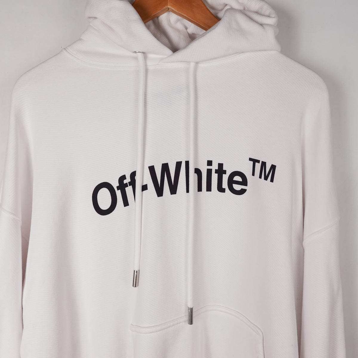 Off White Logo Hoodie - Size L