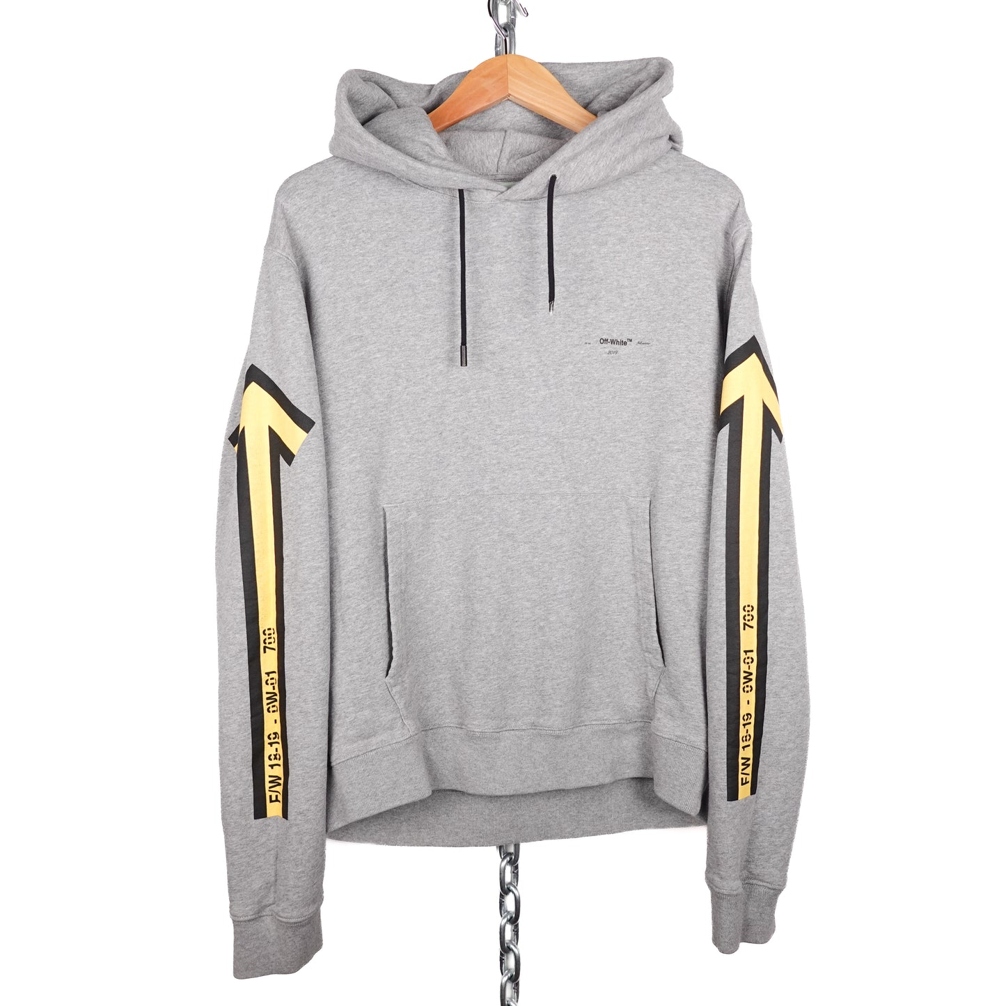 2018 Off-White Grey Hoodie - Size L