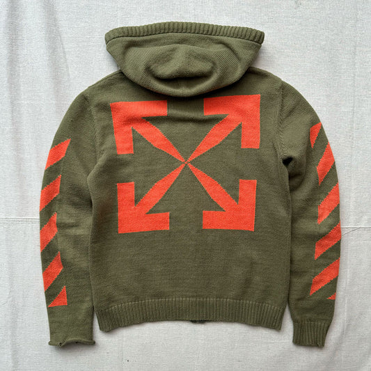 Off-White Knit Zip Up - Size M