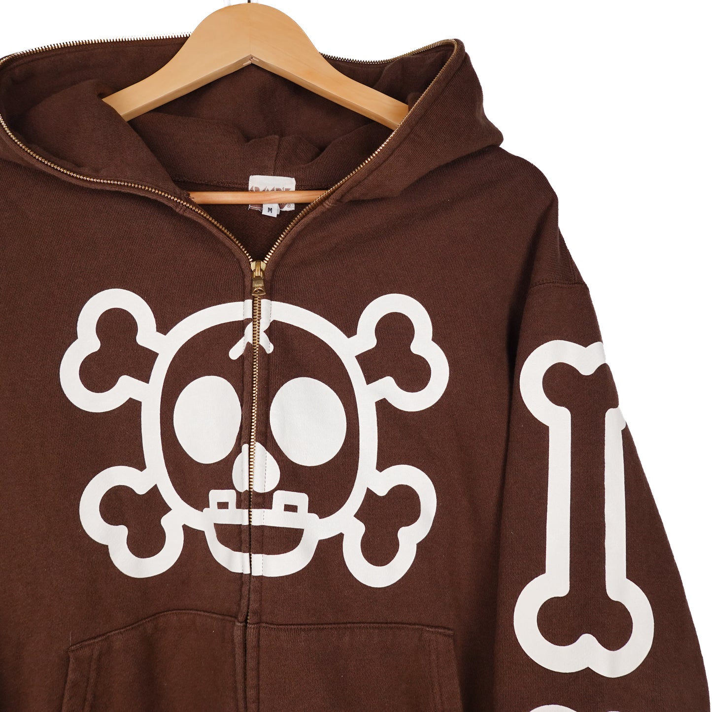 OG Bape Skull And Bones Full Zip Hoodie - Size M