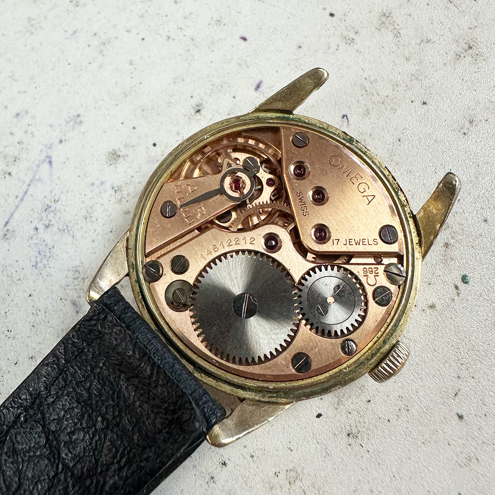 Omega Century 10K Gold filled Cross Hair Manual Wind Watch