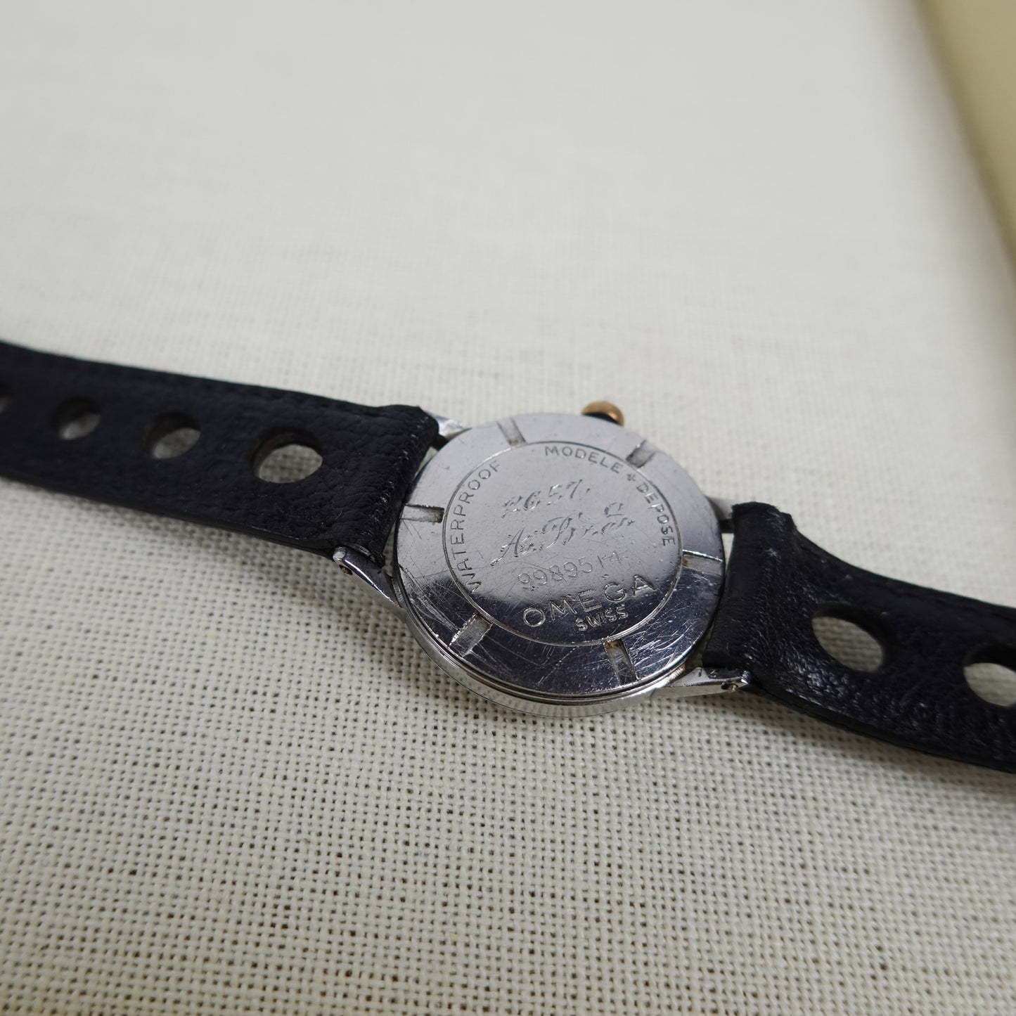 1940s Omega Manual Wind Gilt Watch Sub Dial