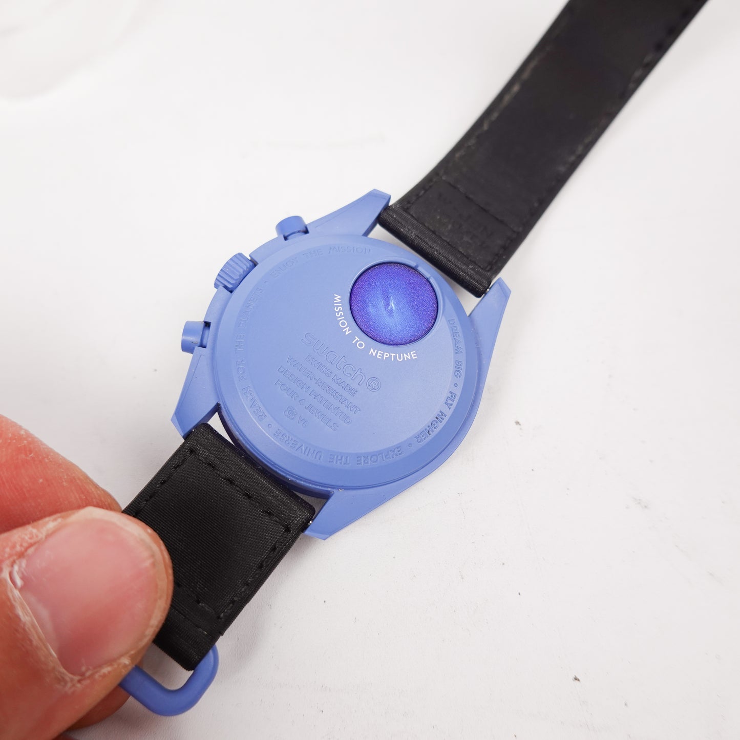 Swatch Omega Mission To Neptune Moonswatch Gold Hand Watch