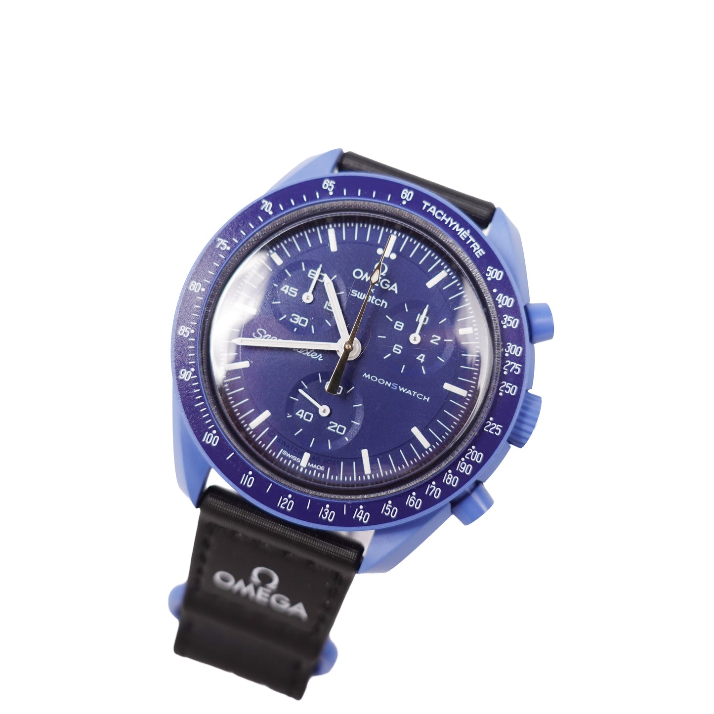 Swatch Omega Mission To Neptune Moonswatch Gold Hand Watch