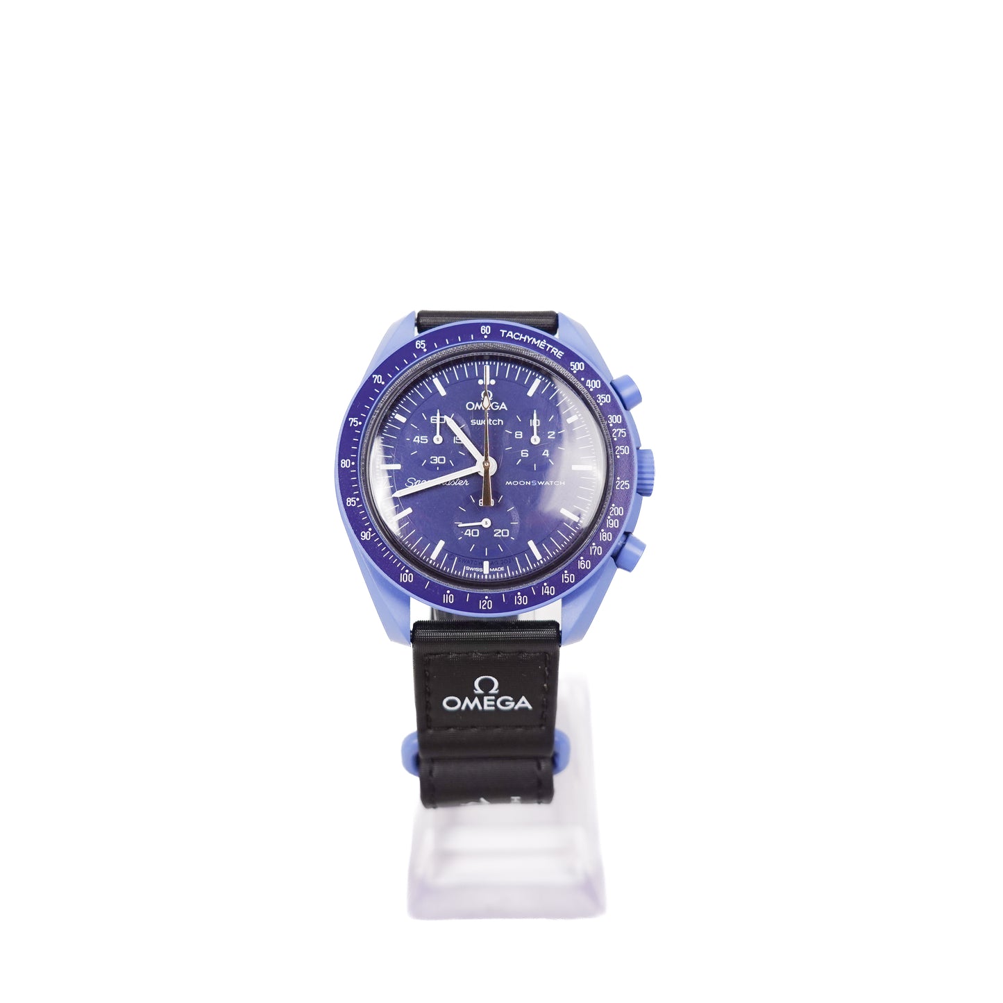 Swatch Omega Mission To Neptune Moonswatch Gold Hand Watch