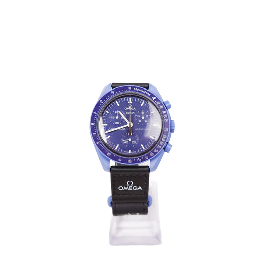 Swatch Omega Mission To Neptune Moonswatch Gold Hand Watch