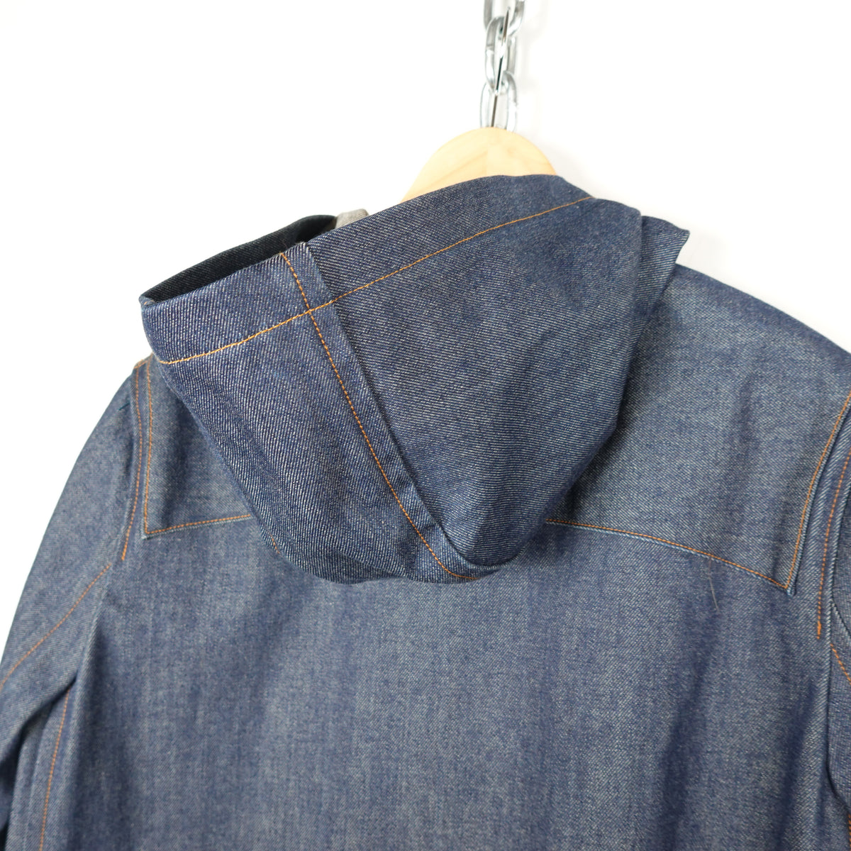 Orslow Raw Denim Duffle Coat - Size 0
