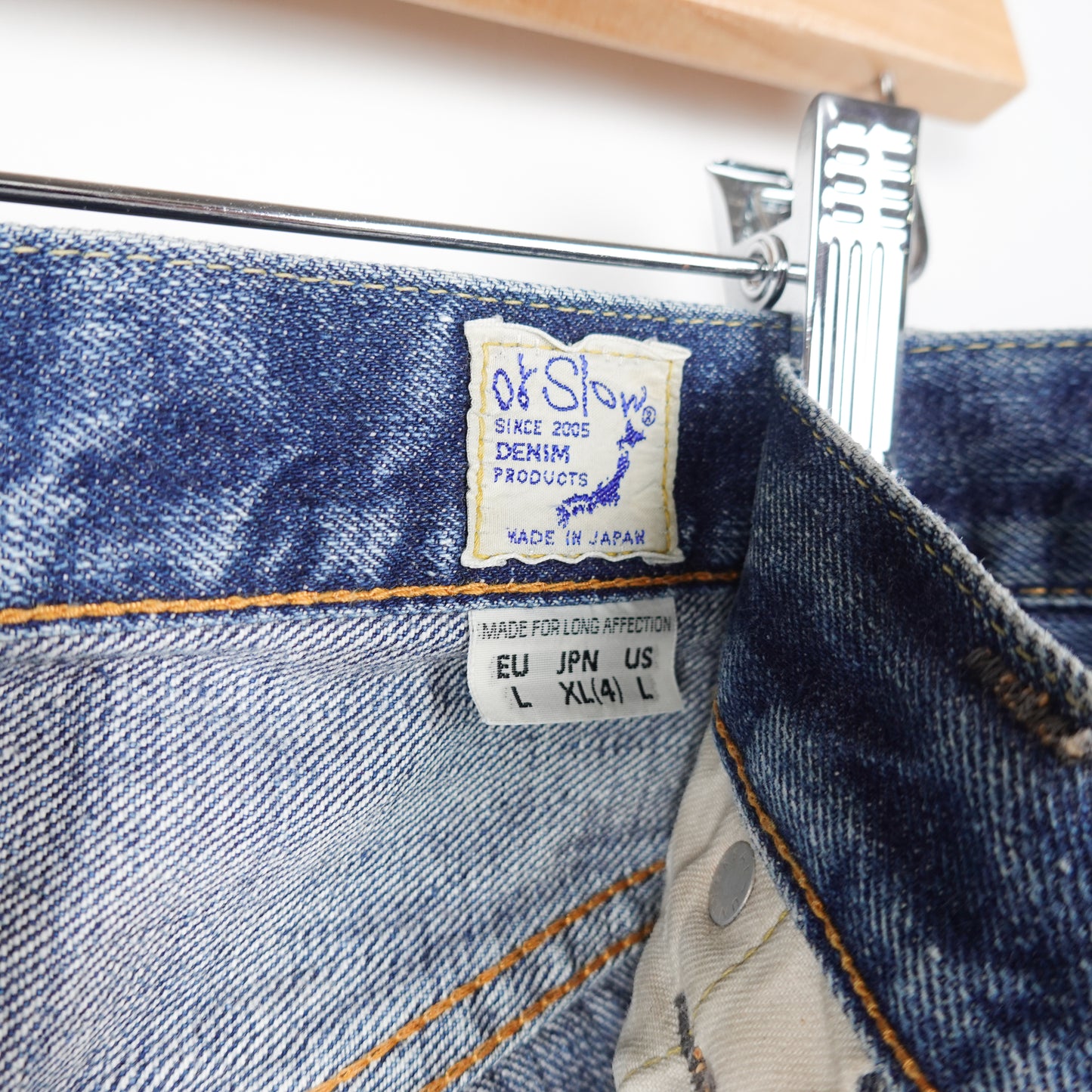 Orslow Faded Selvedge Denim Pant - Size 34
