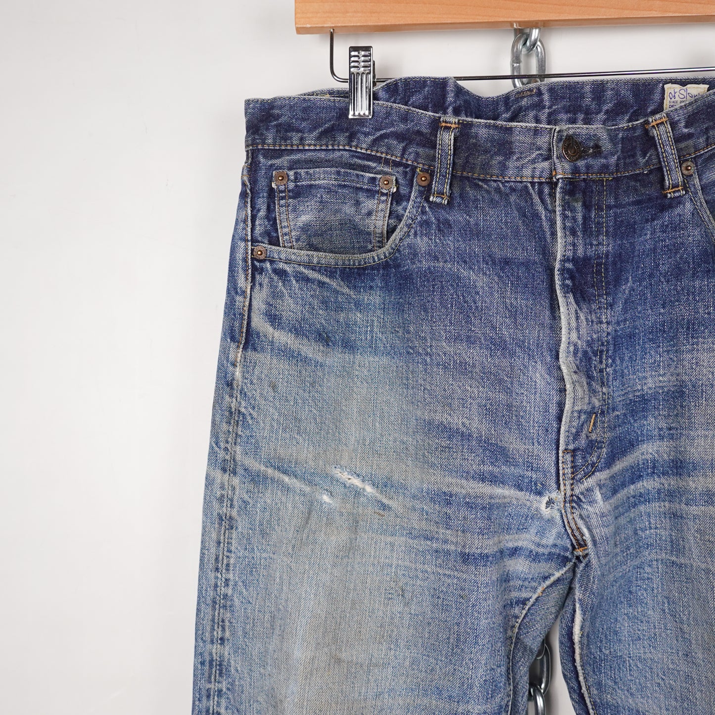 Orslow Faded Selvedge Denim Pant - Size 34