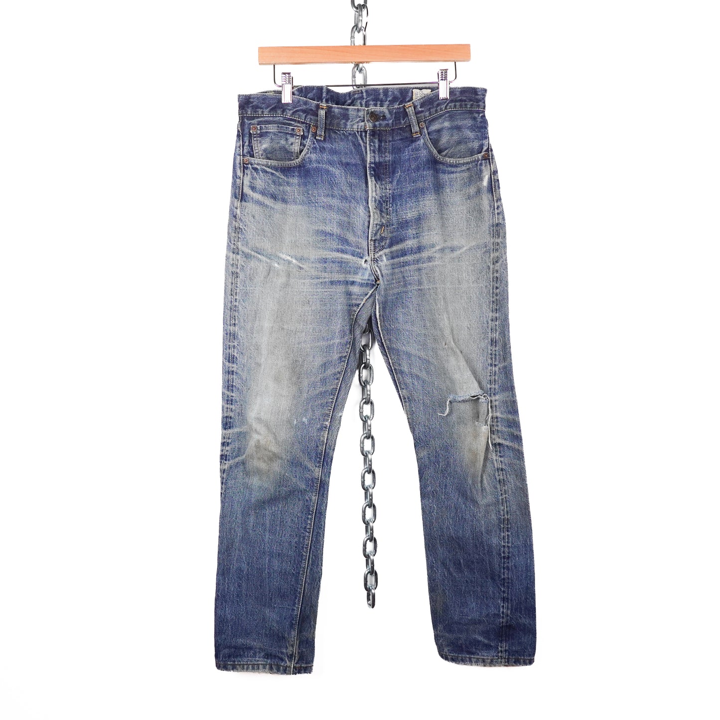 Orslow Faded Selvedge Denim Pant - Size 34