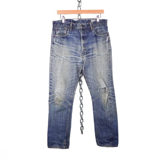 Orslow Faded Selvedge Denim Pant - Size 34
