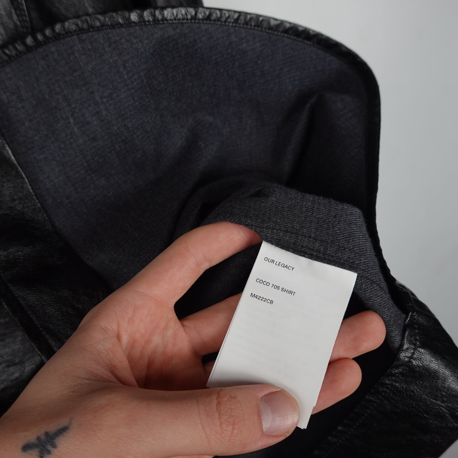 Our Legacy Coco 70s Leather Shirt Size 54 Size Tag