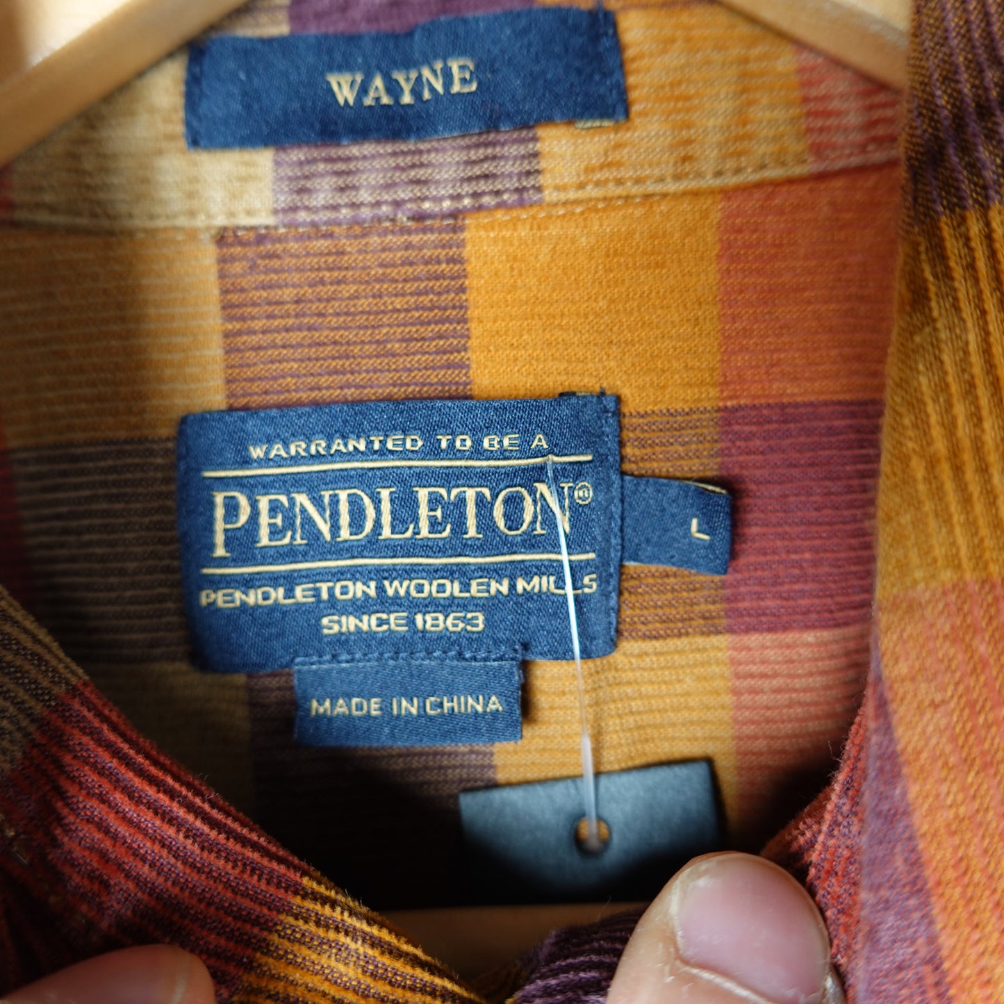 Pendleton Plaid Button Up - Size L