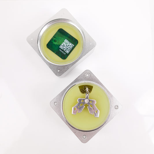 Homer Hammer Man Pendant and Chain .925 Silver With Diamond