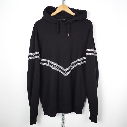 Givenchy Chain Logo Hoodie - Size XL