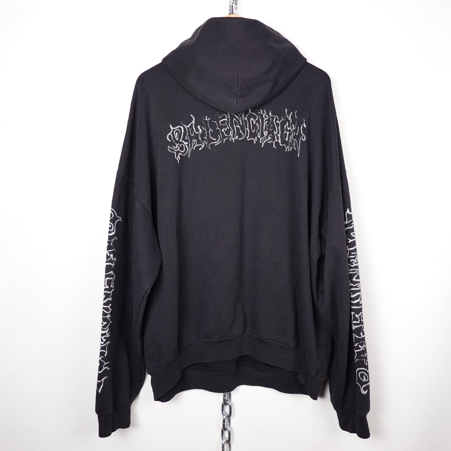 Balenciaga Metal Outline Logo Hoodie - Size 4