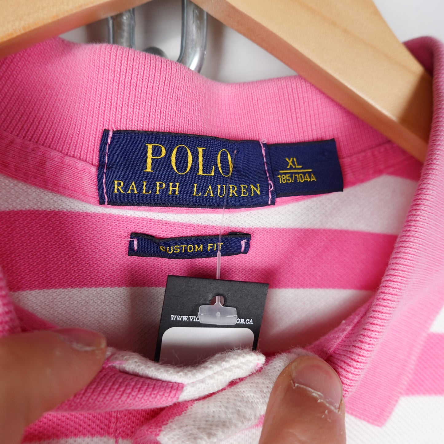 Polo RL Pink Stripe Shirt - Size XL