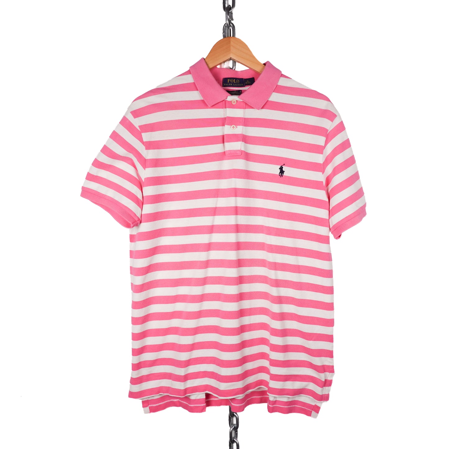 Polo RL Pink Stripe Shirt - Size XL
