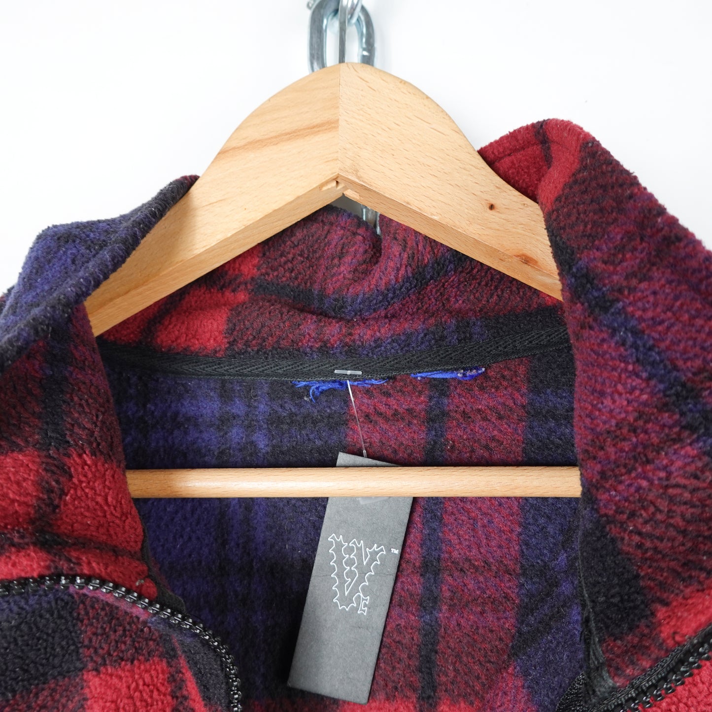 Vintage Plaid 1/4 Zip Fleece - Size XL