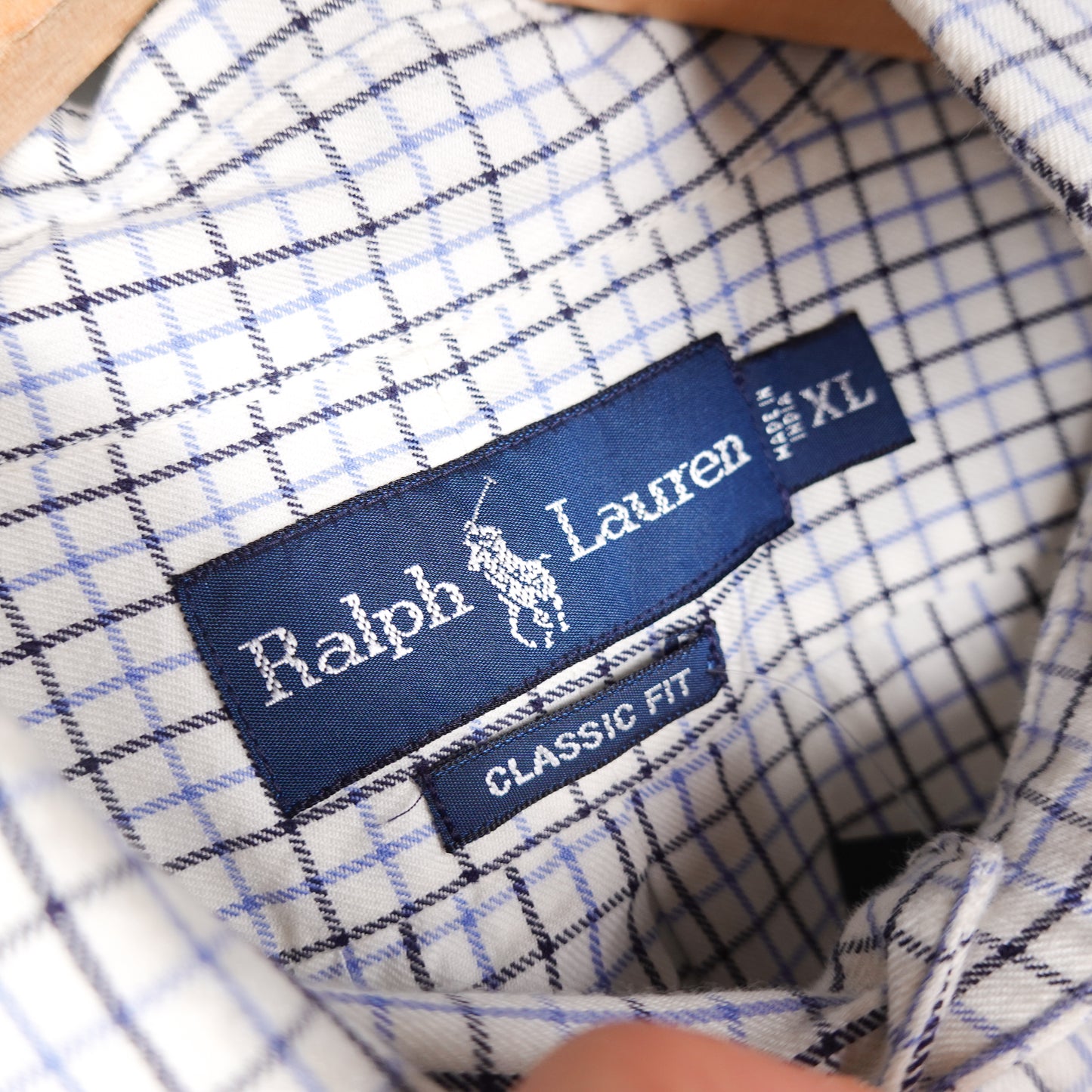 Polo RL Blue/Black Button Up Shirt - Size XL