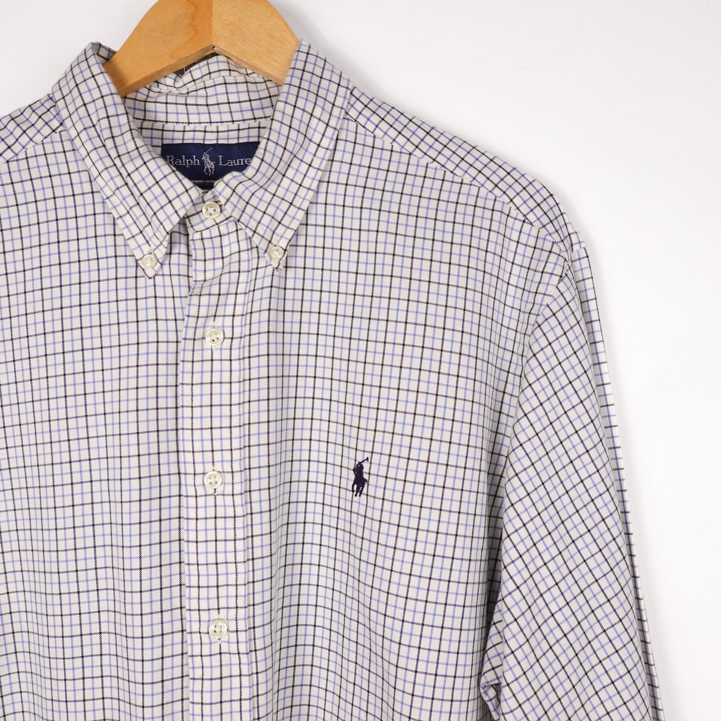 Polo RL Blue/Black Button Up Shirt - Size XL