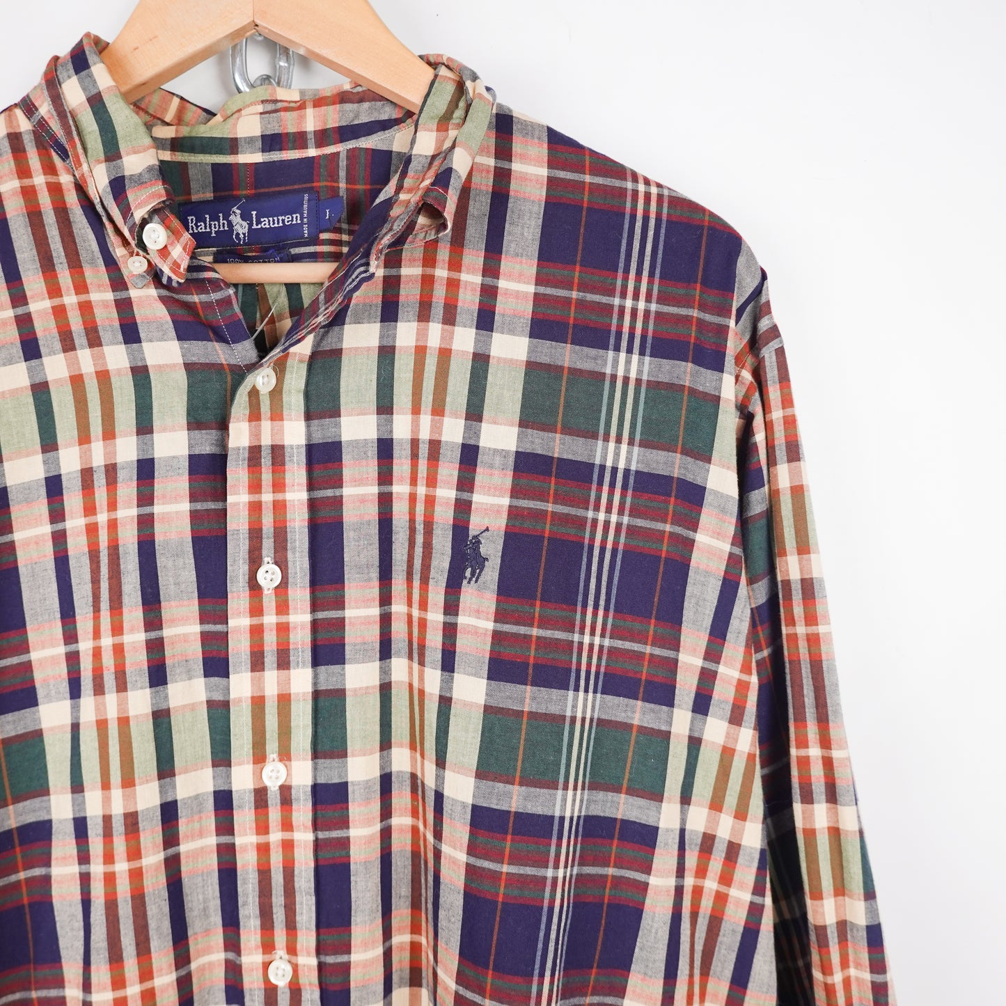 Vintage Polo RL Plaid Button Up - Size XL