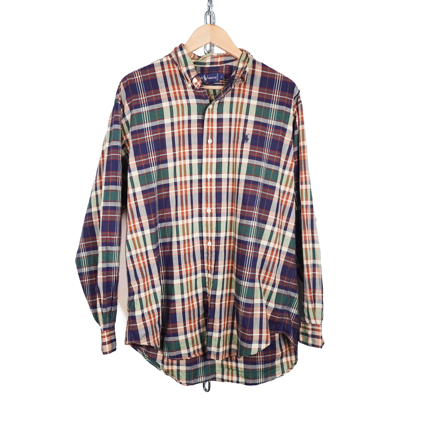 Vintage Polo RL Plaid Button Up - Size XL