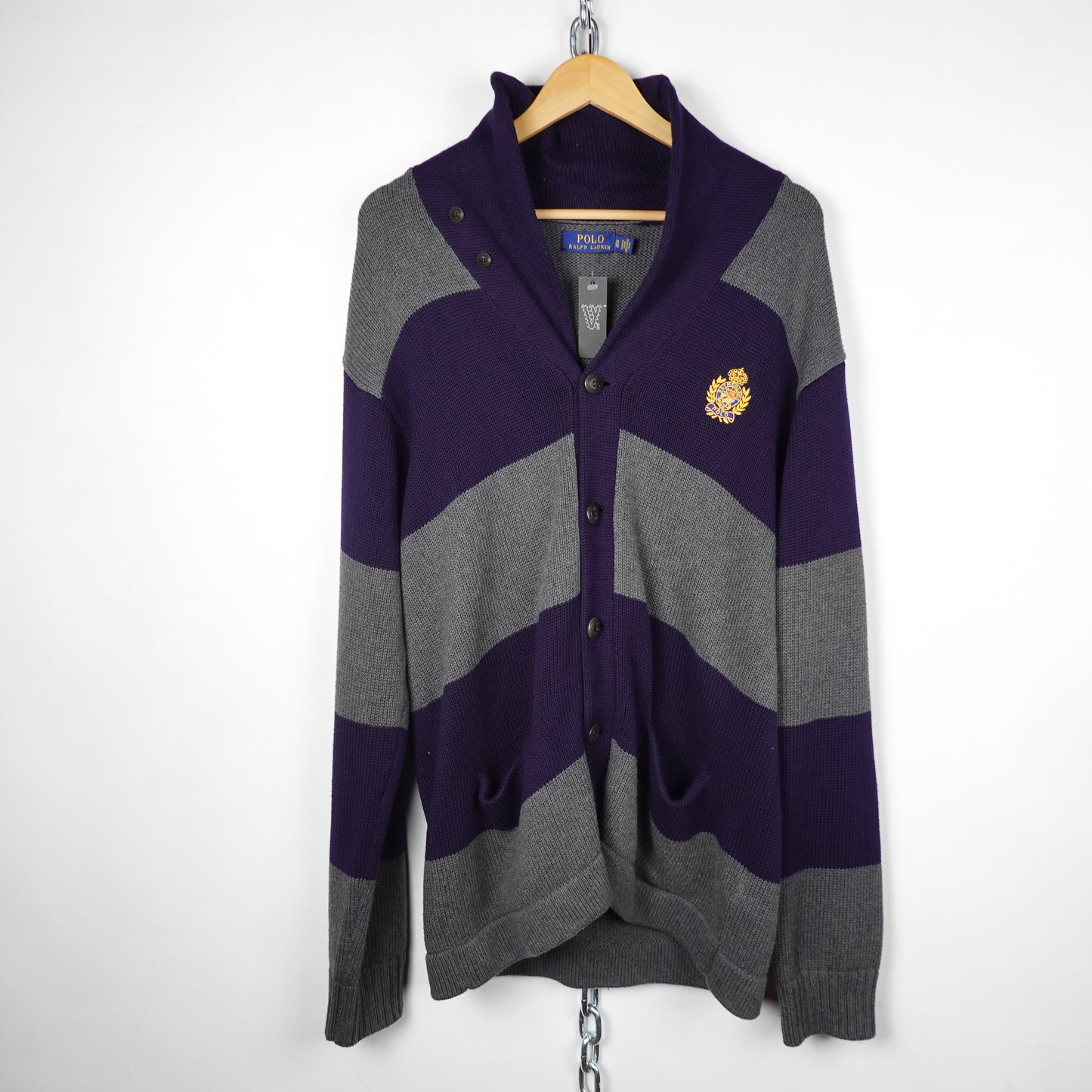Polo RL Knit Cardigan Sweater - Size XL