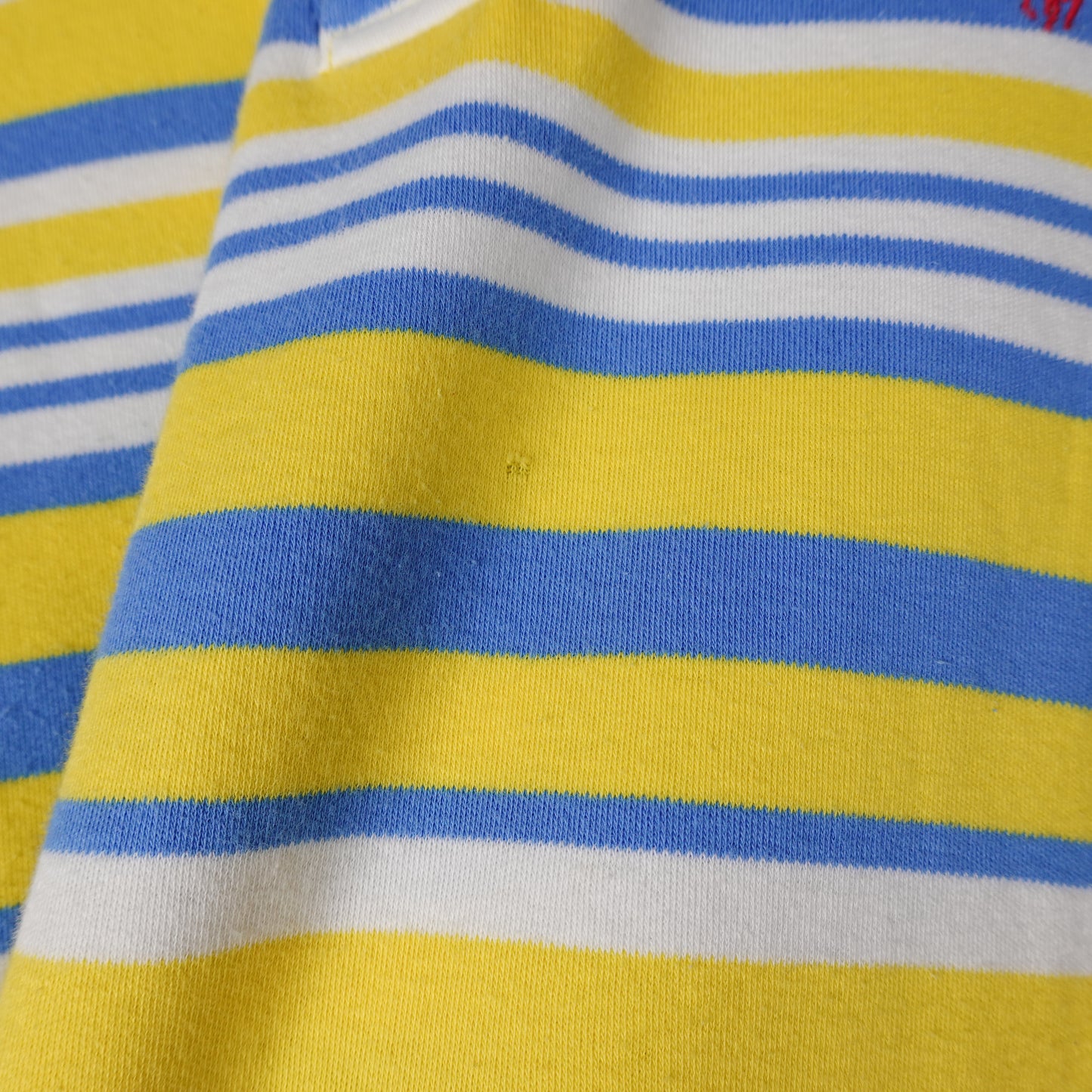 Polo RL Striped Polo Shirt Yellow/Blue - Size M