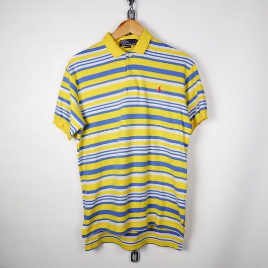 Polo RL Striped Polo Shirt Yellow/Blue - Size M