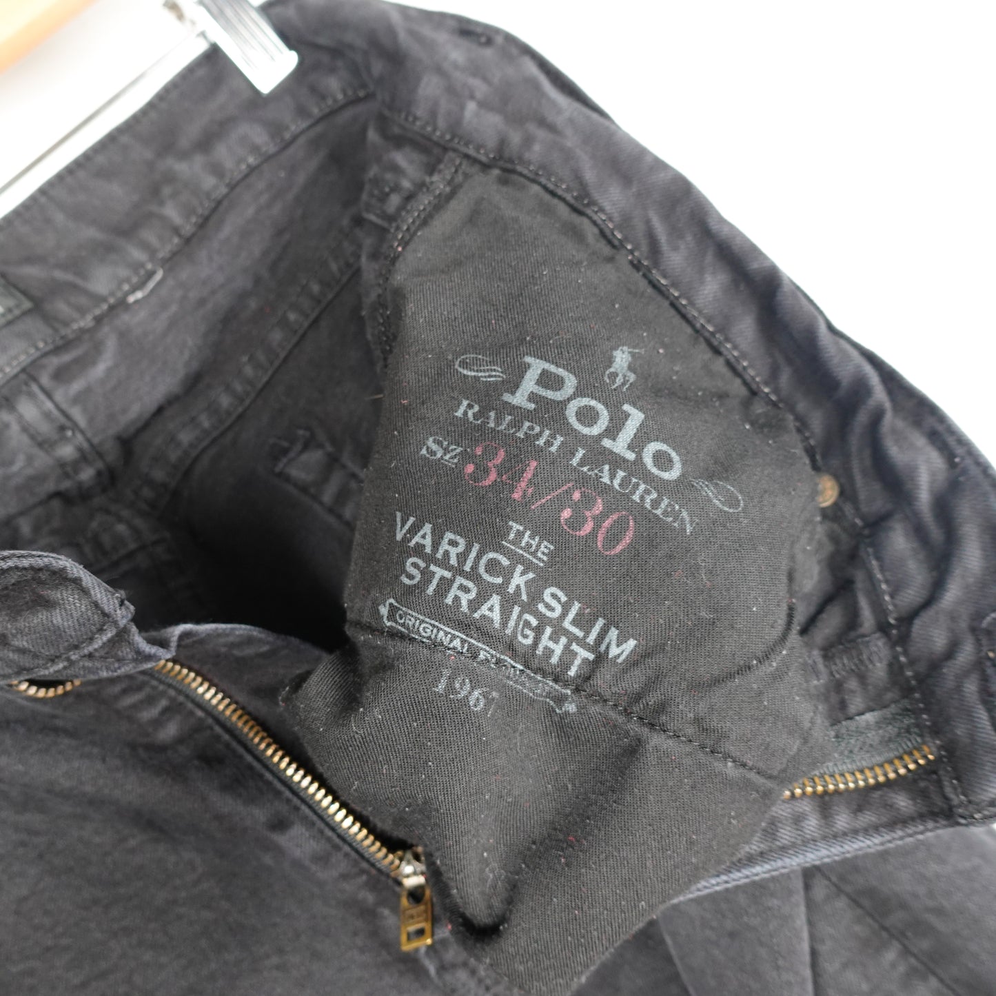 Polo RL Black Slim Denim Pants - Size 34