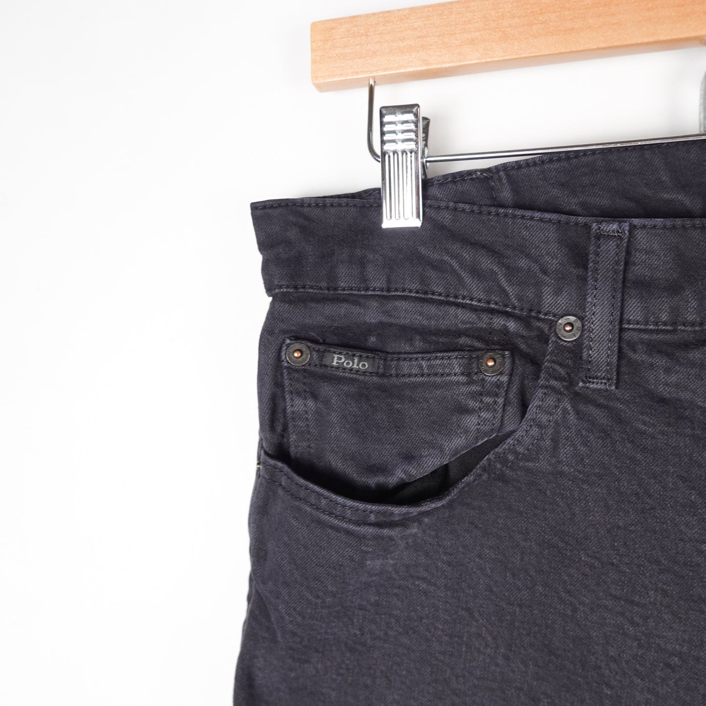 Polo RL Black Slim Denim Pants - Size 34