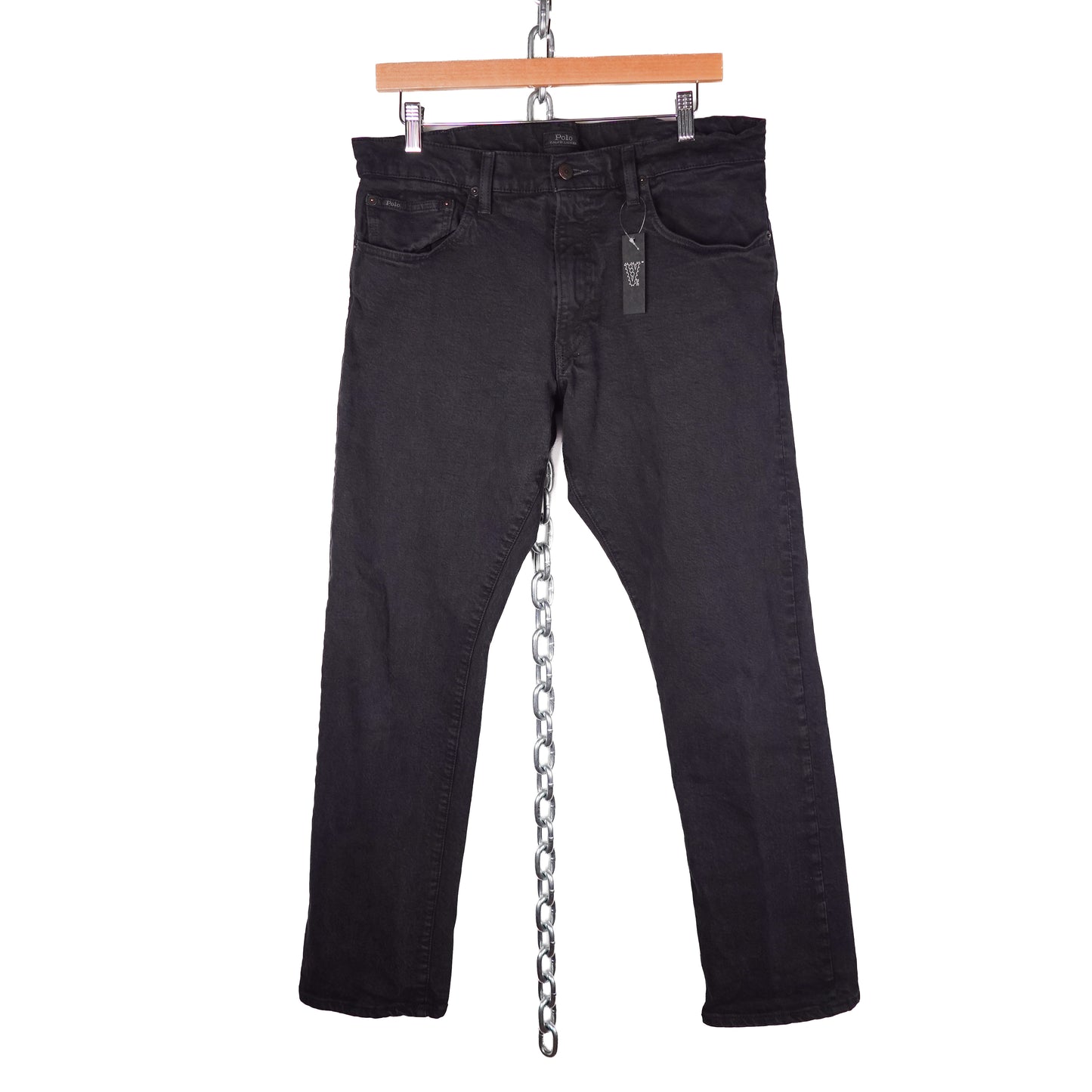 Polo RL Black Slim Denim Pants - Size 34