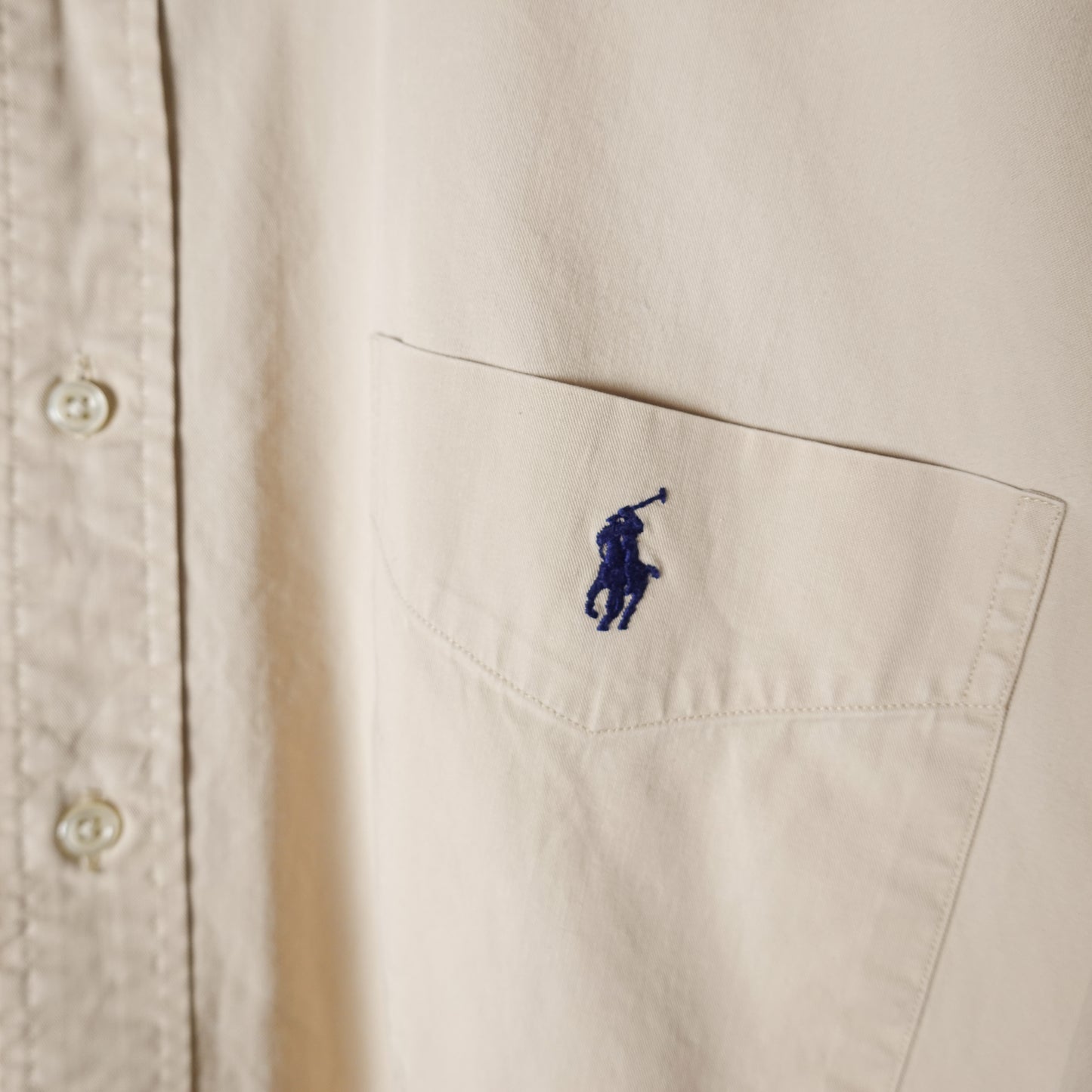 Polo RL Beige SS Button Up - Size XL