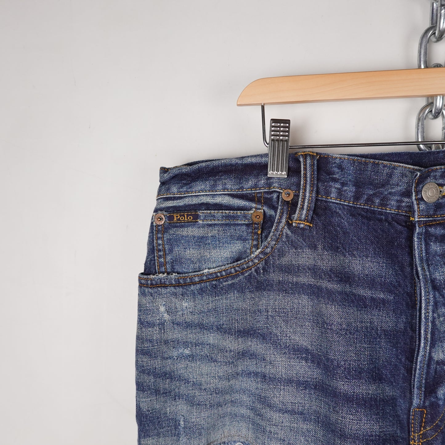 Polo RL Repair Denim Pants - Size 34